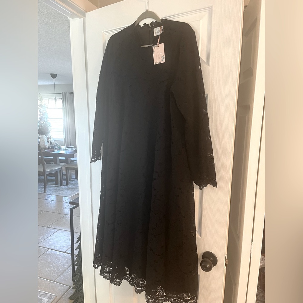 Dainty Jewells MIDI Dress- Ebony Elegance Dress